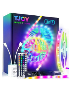 Tira LED RGB TJOY 15.24m con control remoto 44 teclas