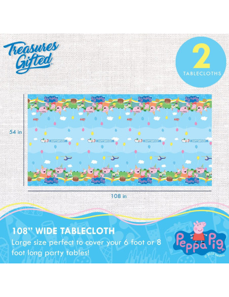 Manteles Rectangulares Peppa Pig Treasures Gifted - 2 Pzas 137x274 cm