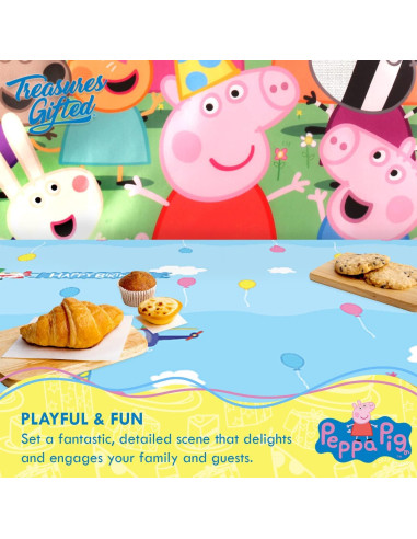 Manteles Rectangulares Peppa Pig Treasures Gifted - 2 Pzas 137x274 cm