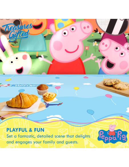 Manteles Rectangulares Peppa Pig Treasures Gifted - 2 Pzas 137x274 cm