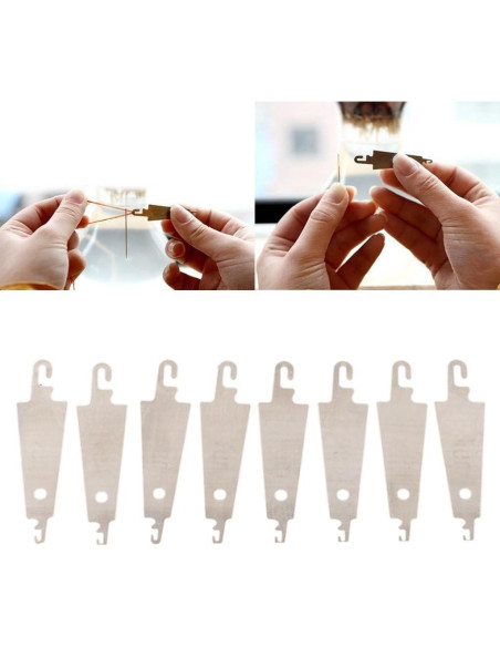 Dispositivo de Enhebrado de Agujas Zuoyou - 100 Unidades Acero Inoxidable
