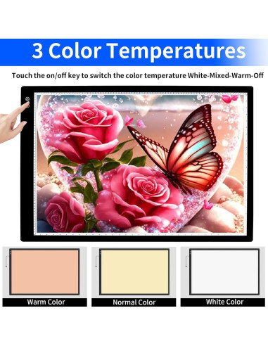 Mesa de Luz A1 LUXJOYFUL LED Recargable 6000mAh 90x60cm