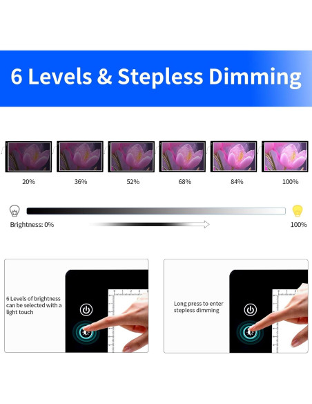 Mesa de Luz A1 LUXJOYFUL LED Recargable 6000mAh 90x60cm