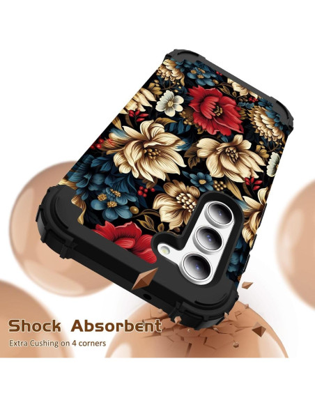 Funda 3 en 1 SleekCover para Samsung Galaxy A14 6.6" Floral