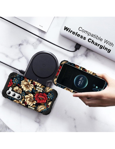 Funda 3 en 1 SleekCover para Samsung Galaxy A14 6.6" Floral