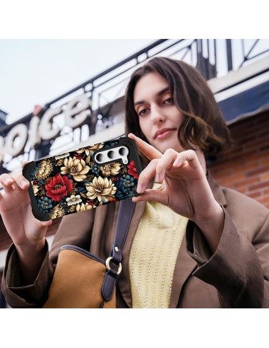 Funda 3 en 1 SleekCover para Samsung Galaxy A14 6.6" Floral