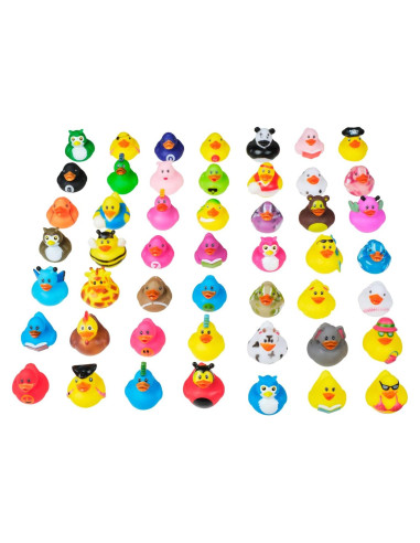 Patos de Goma Asortidos Kicko - Paquete de 25 - 5.08 cm