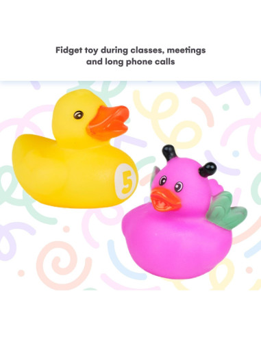 Patos de Goma Asortidos Kicko - Paquete de 25 - 5.08 cm