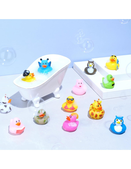 Patos de Goma Asortidos Kicko - Paquete de 25 - 5.08 cm