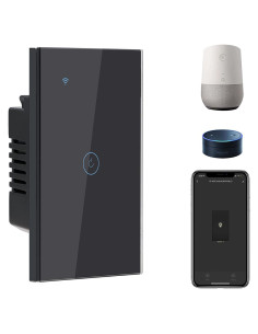 Interruptor de Luz Inteligente BSEED 1 Gang WiFi Negro