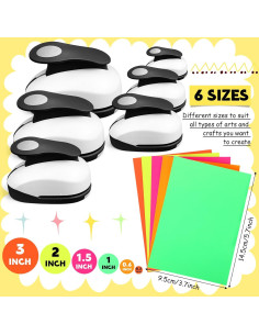 Conjunto de Troqueles Circulares Chengu 6 Pcs 0.76-7.62cm para Scrapbook 2