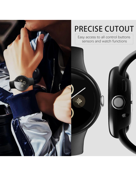 Funda Protectora Wugongyan para Google Pixel Watch 41mm Negro Funda Protectora Wugongyan para Google Pixel Watch 41mm Negro