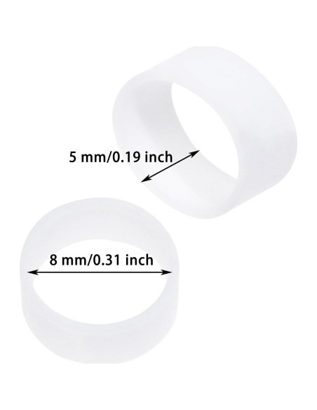 Sujetadores de Cable de Silicona ONLYKXY 500 Piezas 8x5mm Blancos