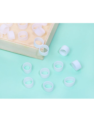 Sujetadores de Cable de Silicona ONLYKXY 500 Piezas 8x5mm Blancos
