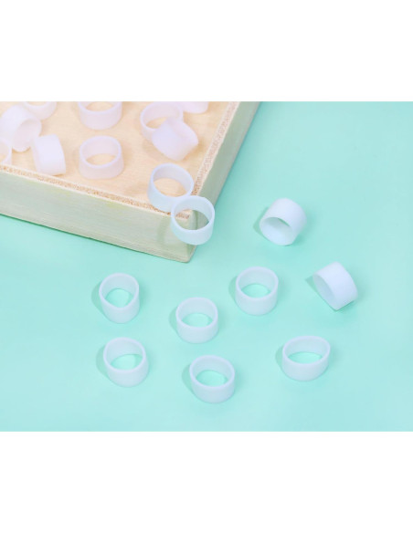 Sujetadores de Cable de Silicona ONLYKXY 500 Piezas 8x5mm Blancos