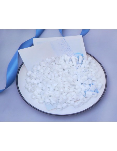 Sujetadores de Cable de Silicona ONLYKXY 500 Piezas 8x5mm Blancos