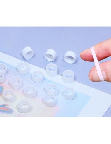 Sujetadores de Cable de Silicona ONLYKXY 500 Piezas 8x5mm Blancos