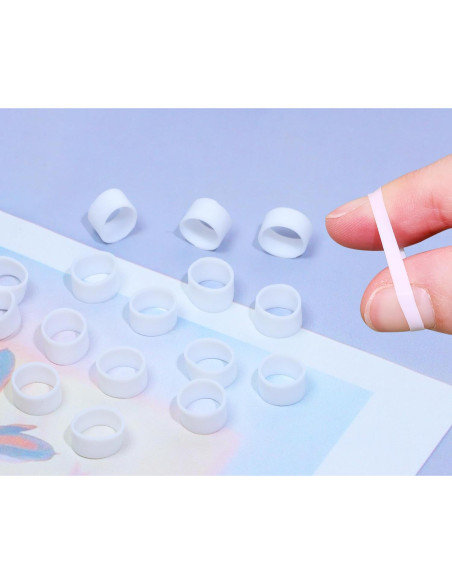 Sujetadores de Cable de Silicona ONLYKXY 500 Piezas 8x5mm Blancos