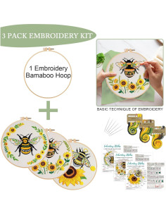 Kit de Bordado Nuberlic Abeja para Adultos - 3 Piezas 2