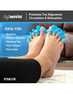 Separadores de Dedos Ajustables Tuli's SoftMoves - Alivio Juanetes y Fascitis Plantar 2