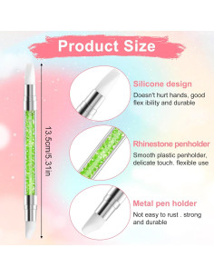 Set de 3 Pinceles de Silicona para Uñas AHQiZFX - Doble Punta 2