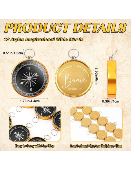 36 Brújulas Religiosas Relaxweex con Versículos Bíblicos