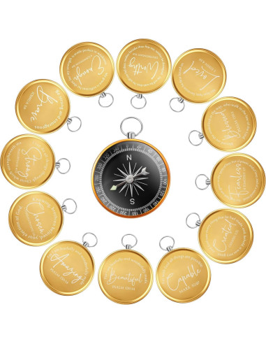 36 Brújulas Religiosas Relaxweex con Versículos Bíblicos