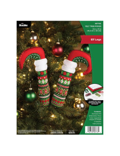 Kit de Manualidades Bucilla Pokes de Árbol Piernas de Elfo 15.24 cm