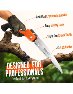 Sierra de Poda Plegable Craft911 23 cm Acero SK5 Mango Ergonómico 2