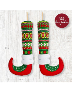 Kit de Manualidades Bucilla Pokes de Árbol Piernas de Elfo 15.24 cm 2