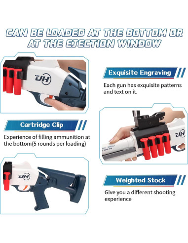 Blaster de Dardos Zhenduo 76.2 cm con Conchas Eyectables
