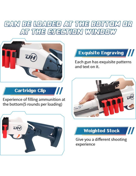 Blaster de Dardos Zhenduo 76.2 cm con Conchas Eyectables