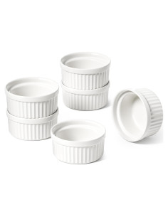 Tazas para Salsa LE TAUCI 2 oz Cerámica Blanca Set de 6