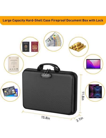 Organizador de Documentos Aobteeny a Prueba de Fuego y Agua