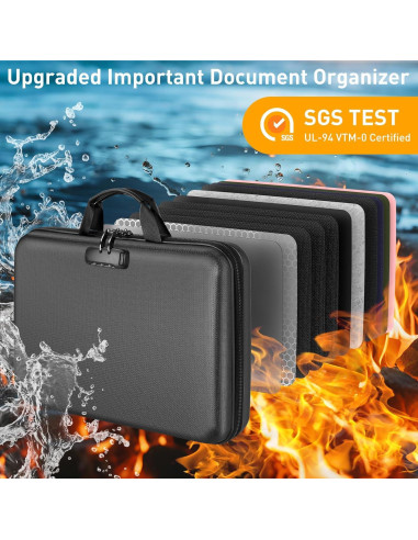 Organizador de Documentos Aobteeny a Prueba de Fuego y Agua
