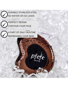 Gua Sha Cryo de Acero Inoxidable PFEFE - Cuidado Facial 7.1cm 2