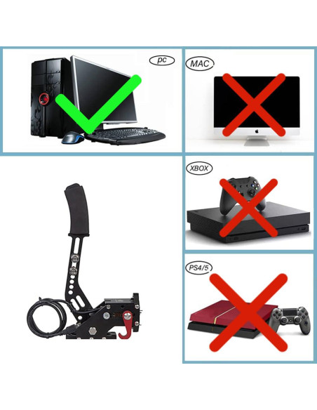 Freno de Mano USB CNRAQR para Simulador de Carreras PC 16Bit