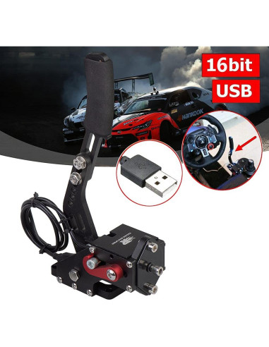 Freno de Mano USB CNRAQR para Simulador de Carreras PC 16Bit