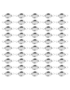 Juego de Bezel Redondo 50Pcs Acero Inoxidable 8mm Mozeat Lens