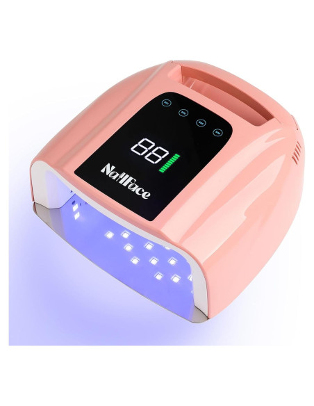 Lámpara de Uñas UV Inalámbrica NailFace 96W Rosa con Sensor