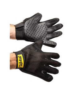 Guantes de Aseo para Mascotas Yepets - Cuidado y Masaje Negro