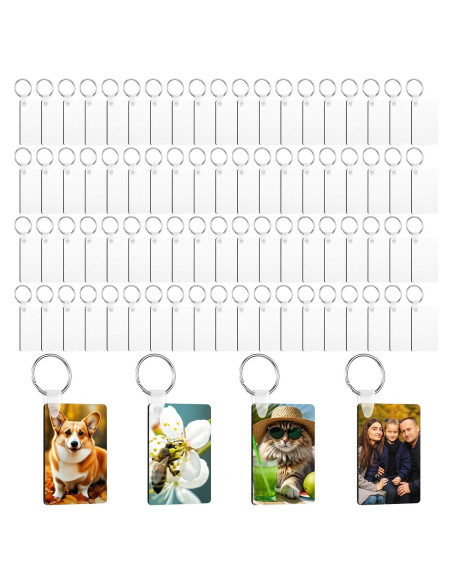 Juego de Llaveros en Blanco para Sublimación Telooco 150 Pzas