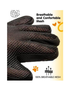 Guantes de Aseo para Mascotas Yepets - Cuidado y Masaje Negro 2