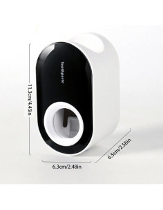 Dispensador Automático de Pasta de Dientes EUBUY 2 Piezas Negro 2