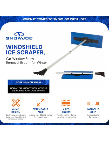 Scraper de Hielo Snow Joe SJBLZD 6 Pack con Linterna LED