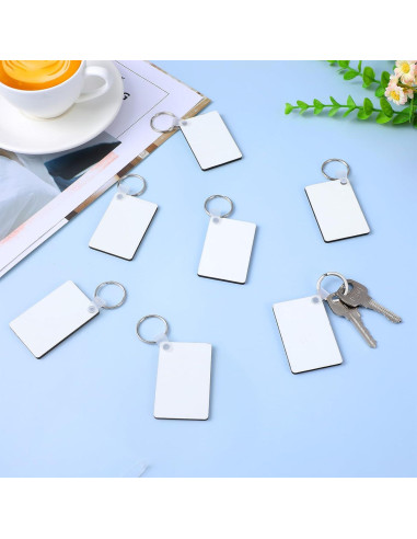 Juego de Llaveros en Blanco para Sublimación Telooco 150 Pzas