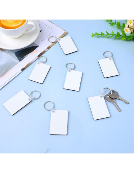 Juego de Llaveros en Blanco para Sublimación Telooco 150 Pzas