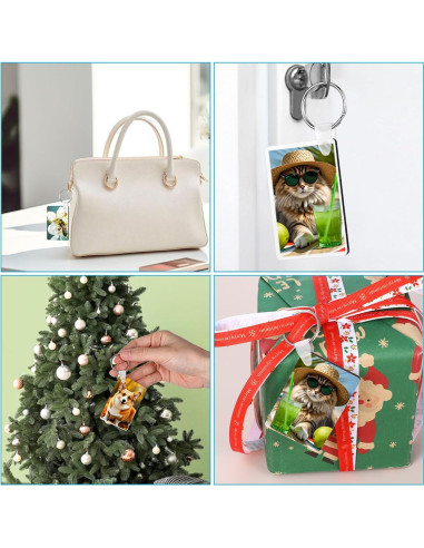 Juego de Llaveros en Blanco para Sublimación Telooco 150 Pzas