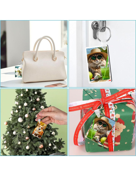 Juego de Llaveros en Blanco para Sublimación Telooco 150 Pzas