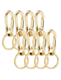 8 Piezas Llavero de Metal Sugiury con Clips y Ganchos